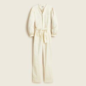 NWT J.Crew Puff-sleeve chino jumpsuit